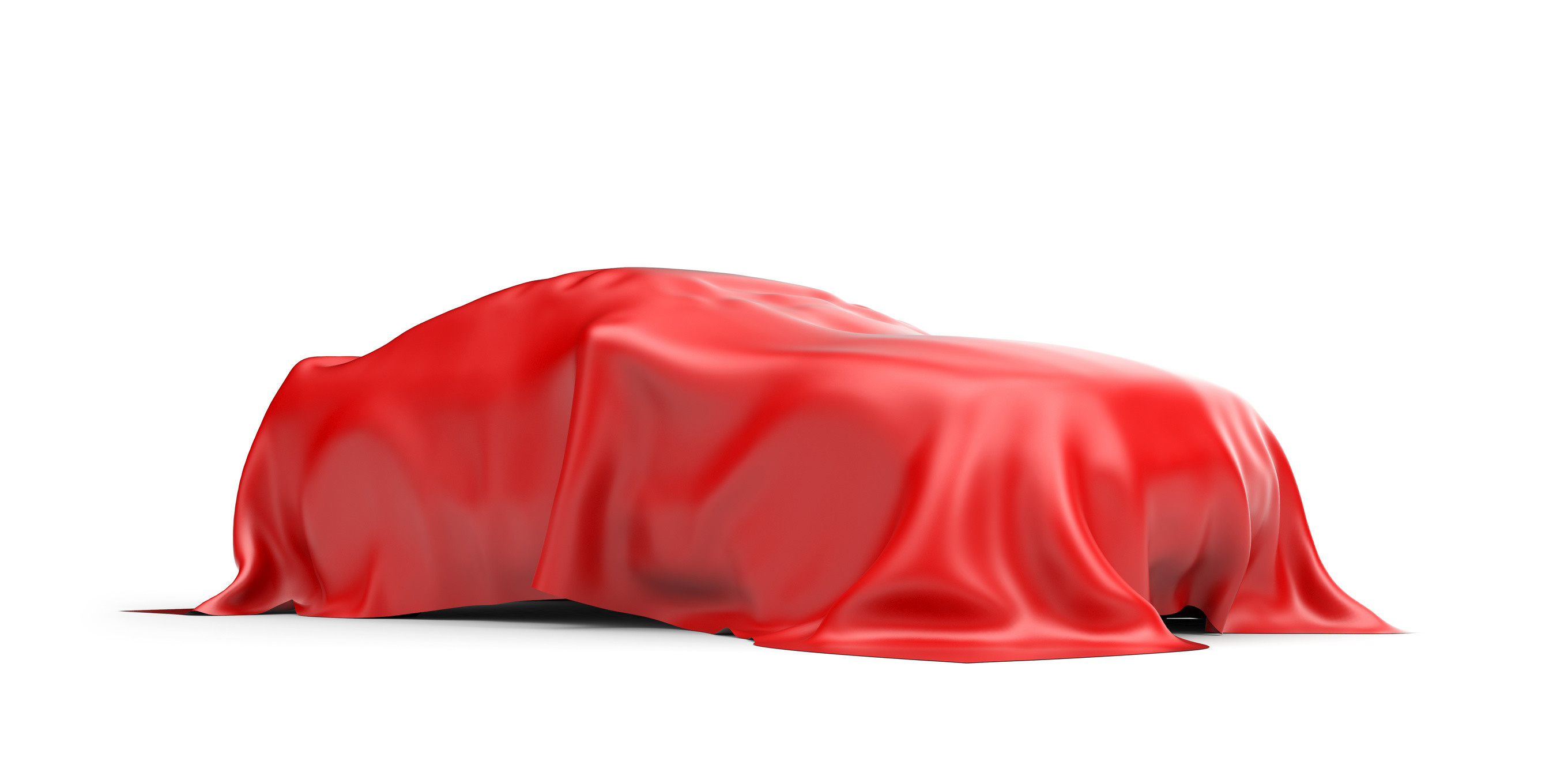 Präsentations Fahrzeug-Abdeckung "Seidenmatt-Rot" - Größe 2 - 7,50 x 5,00 m