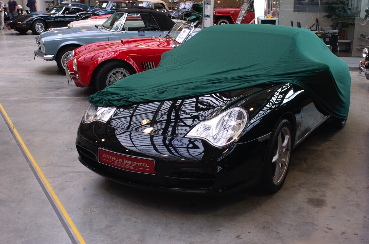 Siata 500 Sport Spider - Bj.von 1950 - MOBILWERK INDOOR COVER SOFTKONTUR -BR. RACING GREEN