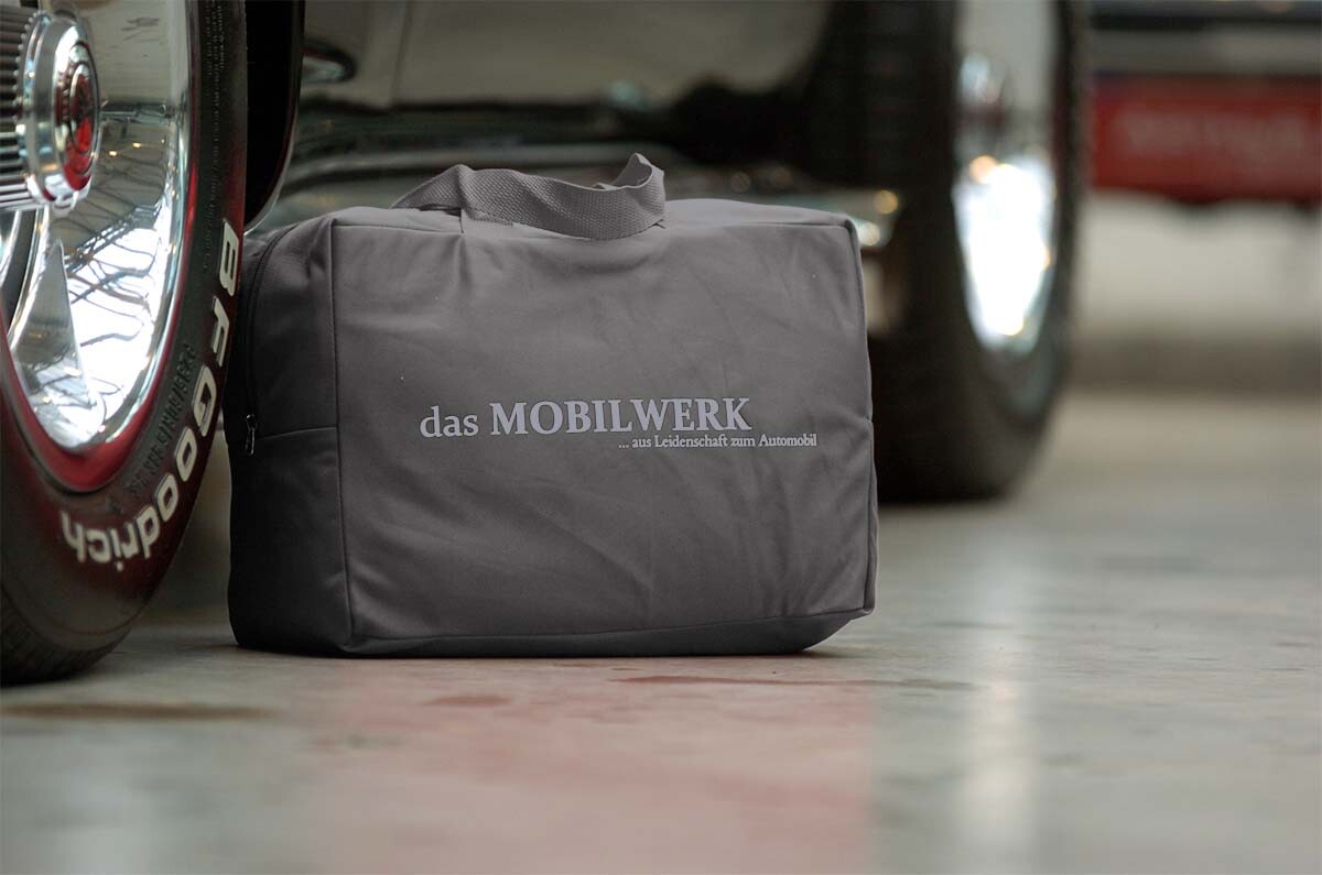 Audi A4 B9 Lim., RS - Bj.von 2015 bis heute - MOBILWERK INDOOR COVER SOFTKONTUR -TITANGRAU mit Keder Schwarz-