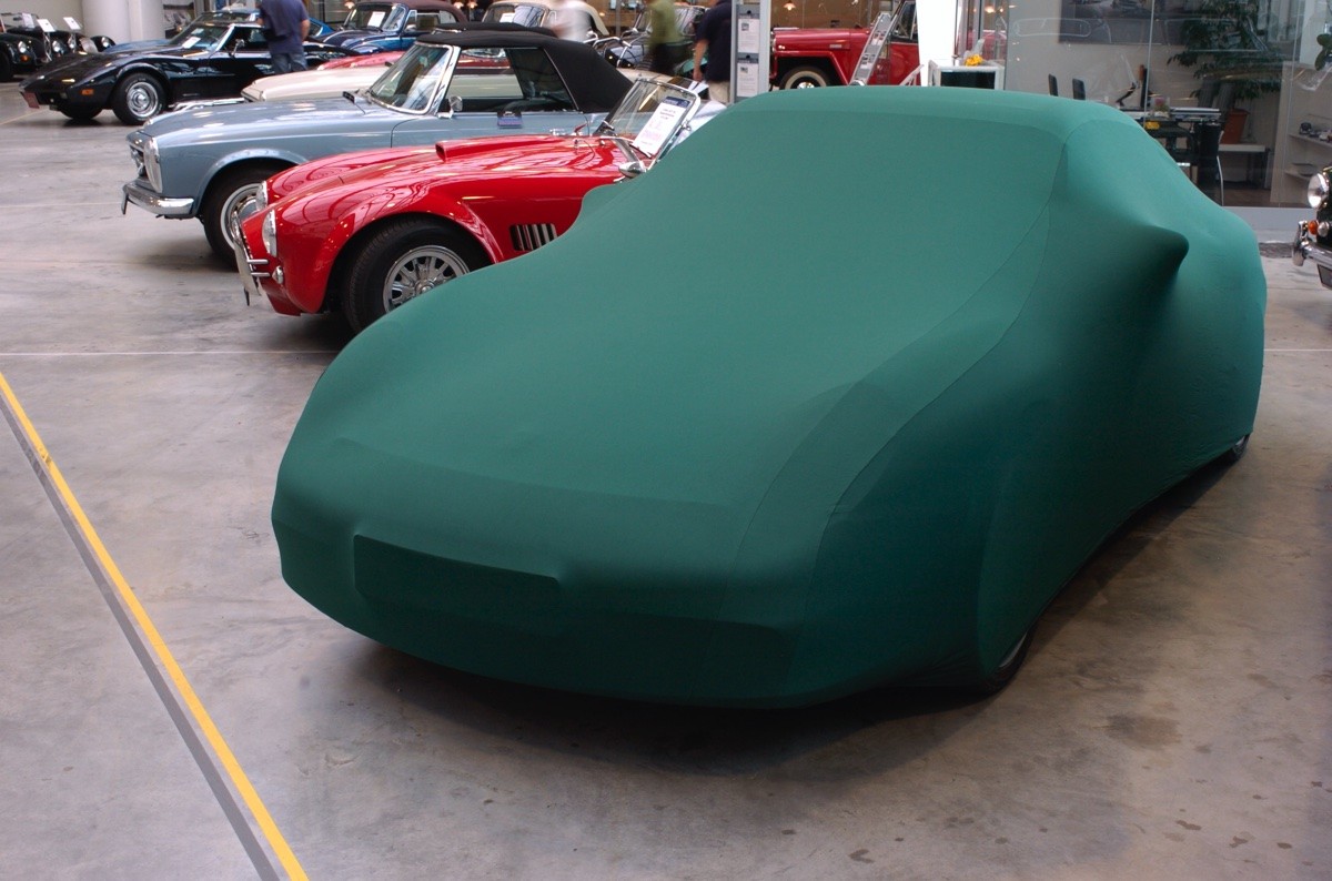 Jensen Interceptor Cabrio, Coupe - Bj.von 1950 bis 1957 - MOBILWERK INDOOR COVER SOFTKONTUR -BR. RACING GREEN