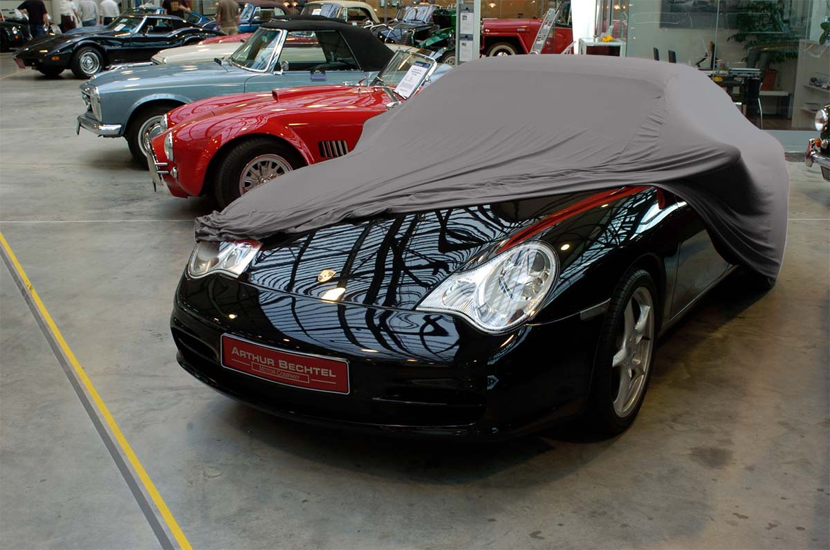 Maserati 4200 Spyder - Bj.von 2001 bis 2007 - MOBILWERK INDOOR COVER SOFTKONTUR -TITANGRAU-