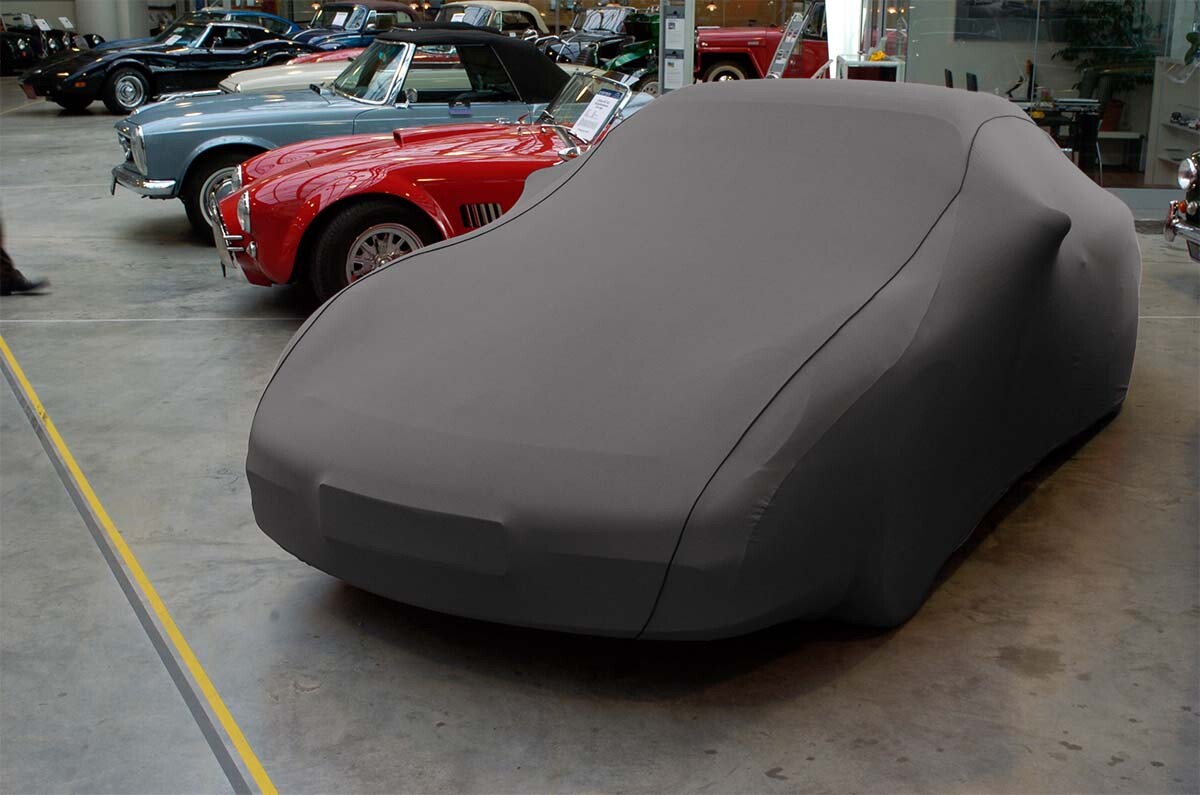 Mercedes SLC Coupe TYP C107 - Bj.von 1971 Bis 1982 - MOBILWERK INDOOR Cover Softkontur Titangrau Mit Keder Schwarz