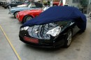 Nissan 200SX (S12, S13, S14, S15) - Bj.von 1983 bis 2002 - MOBILWERK INDOOR COVER SOFTKONTUR -MARINEBLAU mit Keder Grau-