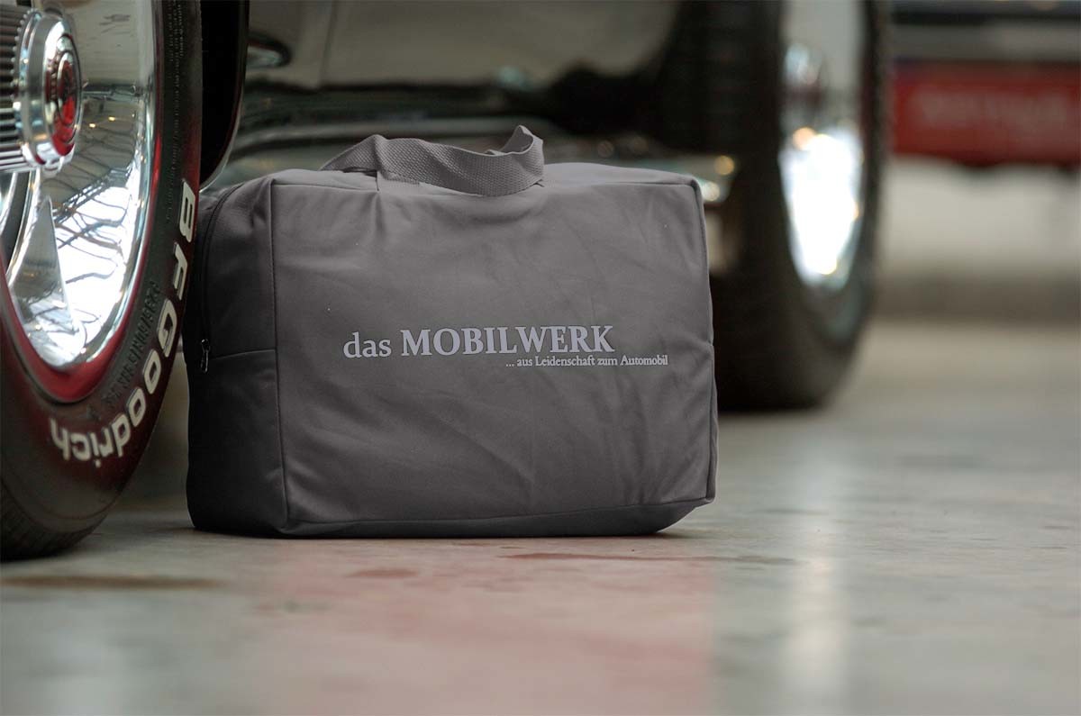 BMW 3er 4 Türig, Limousine Typ F30 - Bj.von 2011 bis 2019 - MOBILWERK INDOOR COVER SOFTKONTUR -TITANGRAU mit Keder Schwarz-